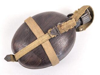 Feldflasche in Tropenausführung der Wehrmacht. Datiert 1943, Becher fehlt