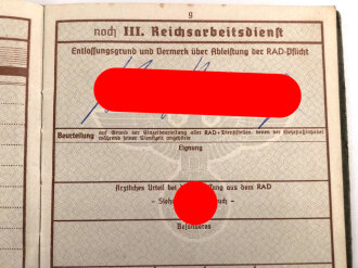 Wehrpaß Heer, eingestellt am 17.4.42 bei Artillerie Ersatz Abteilung Toul