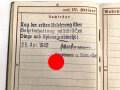 Wehrpaß Heer, eingestellt am 17.4.42 bei Artillerie Ersatz Abteilung Toul
