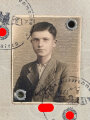 Wehrpaß Heer, eingestellt am 17.4.42 bei Artillerie Ersatz Abteilung Toul