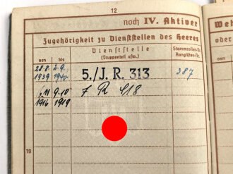 Wehrpaß Heer, ausgestellt 6.1.1937