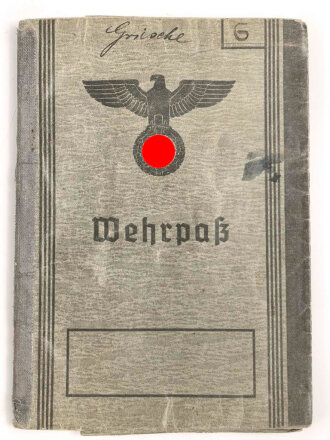 Wehrpaß, ausgestellt 28.4.1939