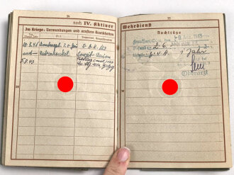 Wehrpaß, ausgestellt 28.4.1939