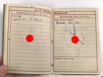 Wehrpaß, ausgestellt 28.4.1939