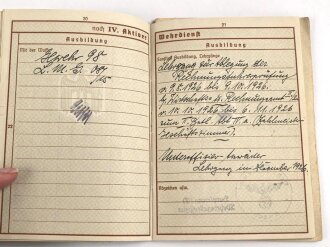 Wehrpaß Heer, ausgestellt 25.9.1936