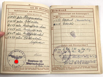 Wehrpaß Heer, ausgestellt 25.9.1936