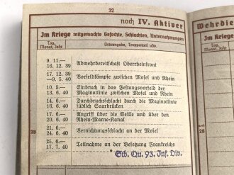 Wehrpaß Heer, ausgestellt 6.1.1938