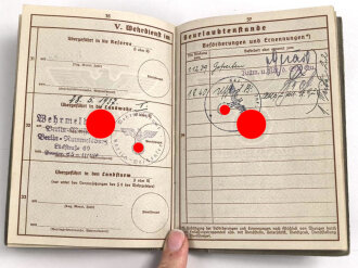 Wehrpaß Heer, ausgestellt 6.1.1938