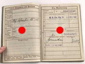 Wehrpaß Heer, ausgestellt 6.1.1938