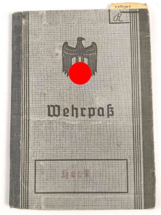 Wehrpaß Heer, ausgestellt 14.6.1937