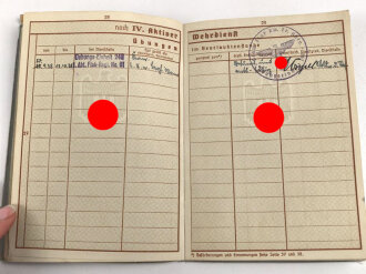 Wehrpaß Heer, ausgestellt 14.6.1937