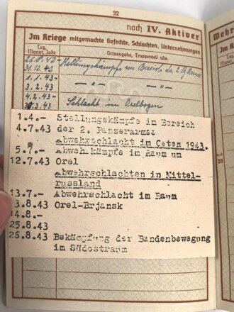 Wehrpaß Heer, ausgestellt 14.6.1937