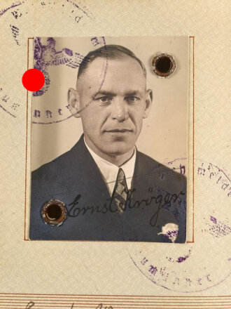 Wehrpaß Heer, ausgestellt 14.6.1937