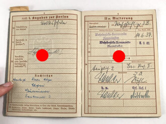 Wehrpaß Heer, ausgestellt 14.6.1937