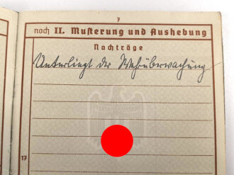 Wehrpaß Heer, ausgestellt 14.6.1937