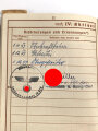 Wehrpaß Heer, ausgestellt 14.6.1937