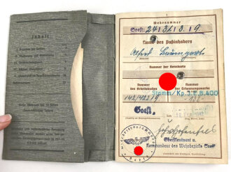 Wehrpaß Heer, ausgestellt 19.2.1942