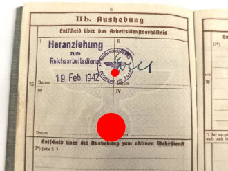 Wehrpaß Heer, ausgestellt 19.2.1942