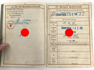 Wehrpaß Heer, ausgestellt 19.2.1942