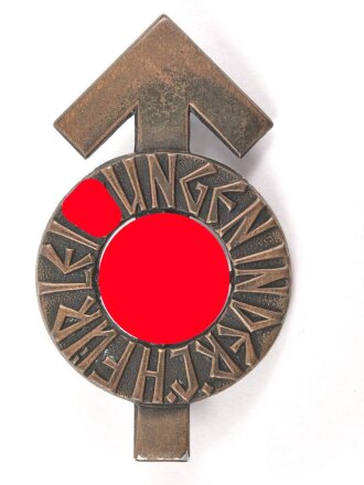 Hitler Jugend, Leistungsabzeichen in Bronze mit Verleihungszahl " 228034" und Hersteller M1/63. Leichtmetall bronziert