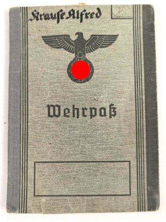 Wehrpaß, ausgestellt 8.5.1940