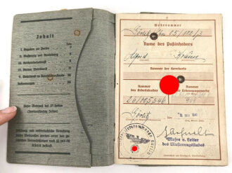 Wehrpaß, ausgestellt 8.5.1940