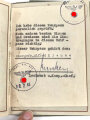 Wehrpaß, ausgestellt 8.5.1940