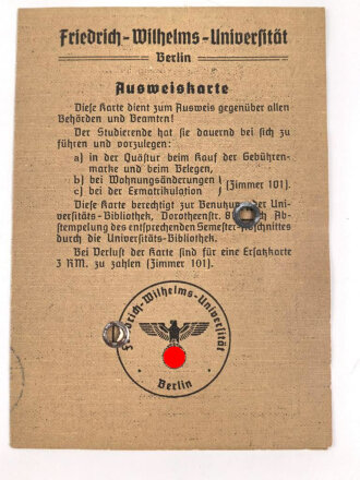 Wehrpaß Heer, ausgestellt 15.4.1936