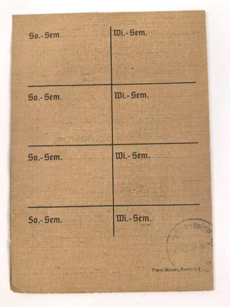 Wehrpaß Heer, ausgestellt 15.4.1936
