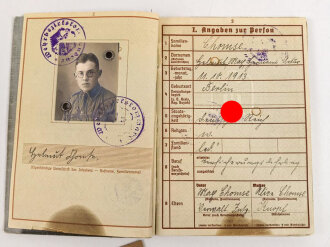 Wehrpaß Heer, ausgestellt 15.4.1936