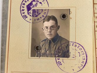 Wehrpaß Heer, ausgestellt 15.4.1936