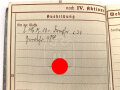 Wehrpaß Heer, ausgestellt 15.4.1936