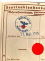 Wehrpaß Heer, ausgestellt 15.4.1936