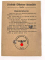 Wehrpaß Heer, ausgestellt 15.4.1936