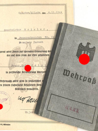 Wehrpaß Heer, ausgestellt 14.10.1936