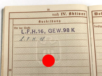 Wehrpaß Heer, ausgestellt 14.10.1936