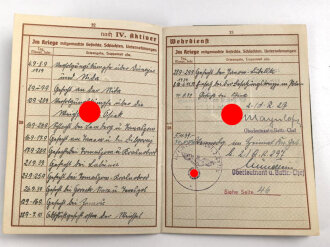 Wehrpaß Heer, ausgestellt 14.10.1936