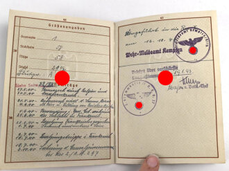 Wehrpaß Heer, ausgestellt 14.10.1936