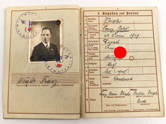 Wehrpaß Heer, ausgestellt 14.10.1936