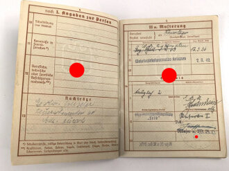 Wehrpaß Heer, ausgestellt 14.10.1936