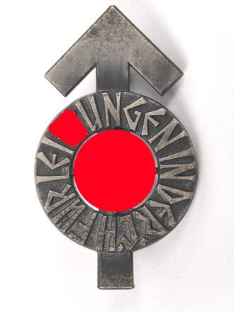 Hitler Jugend, Leistungsabzeichen in Silber . " B " Stück aus Leichtmetall, Hersteller M1/63. Mit der originalen Umverpackung