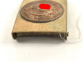 Koppelschloss SA mit auf der Spitze stehendem Hakenkreuz , ungetragenes Stück 38mm