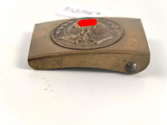 Koppelschloss SA mit auf der Spitze stehendem Hakenkreuz , Ausführung 38mm