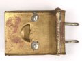 Koppelschloss SA mit auf der Spitze stehendem Hakenkreuz , Ausführung 38mm