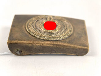 Koppelschloss SA mit auf der Spitze stehendem Hakenkreuz , Ausführung 38mm