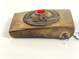 Koppelschloss SA mit auf der Spitze stehendem Hakenkreuz , Ausführung 38mm