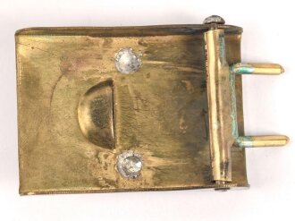 Koppelschloss SA mit auf der Spitze stehendem Hakenkreuz , Ausführung 38mm