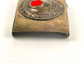Koppelschloss SA mit auf der Spitze stehendem Hakenkreuz , Ausführung 38mm