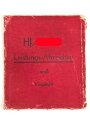Teil einer Schachtel zum HJ Führer Leistungsabzeichen groß, vergoldet zum HJ Führersportabzeichen, RZM M1/101 , sehr guter Zustand