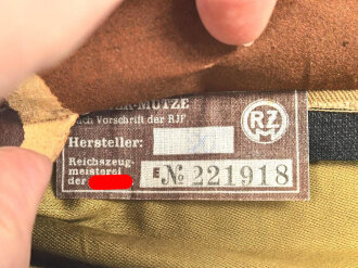 Hitler Jugend " Sommermütze nach Vorschrift der Reichsjugendführung"  sehr guter Zustand, mit RZM Etikett